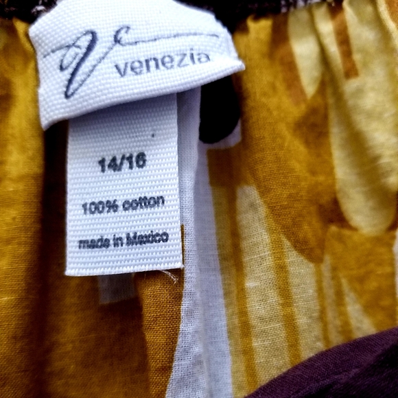 Lane Bryant Venezia Boho Peasant Top Long Sleeve Abstract Print Blouse - Picture 4 of 4